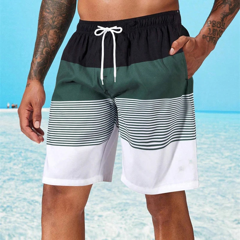 Classic Stripe Beach Shorts & Swimwear - Muselune