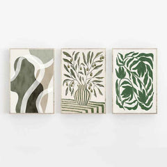 Scandinavian Minimalist Boho Canvas – Abstract HD Wall Art - Muselune