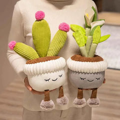 Plush Cactus & Sunflower – Cute Kawaii Blooming Soft Toy Gift - Muselune