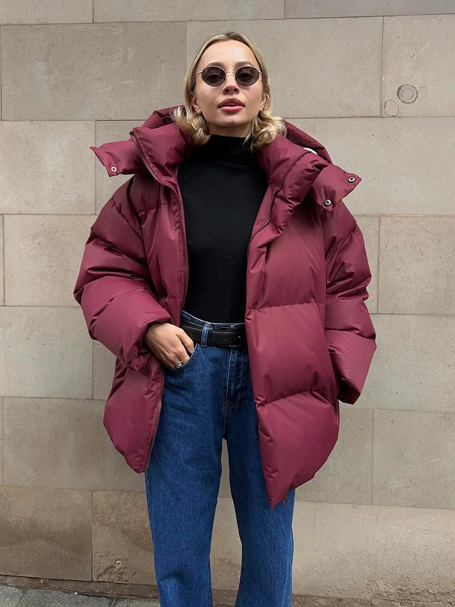 Talenza Cotton Loose Parka Retro Bakery Jacket Muselune