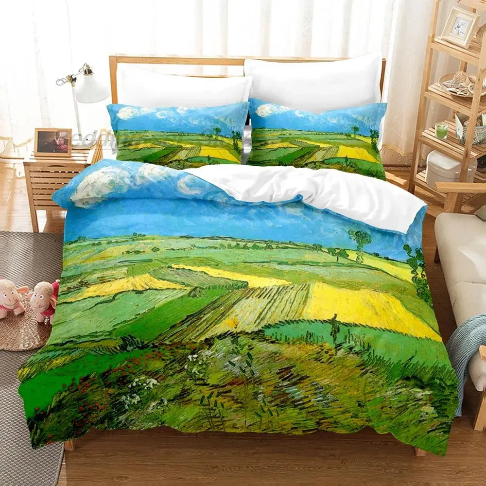 Van Gogh Bedding Set 3D Retro Classic Muselune