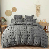 Luxury Bedding Set – Tufted Double Duvet Cover with Furbal - Muselune