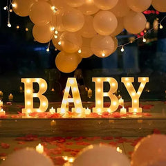 LED Letter & Number Light – Battery -Weddings & Parties - Muselune