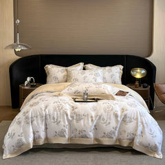 Luxury Fiber Soft Silky Duvet Flowers and Plants Bedding Set - Muselune