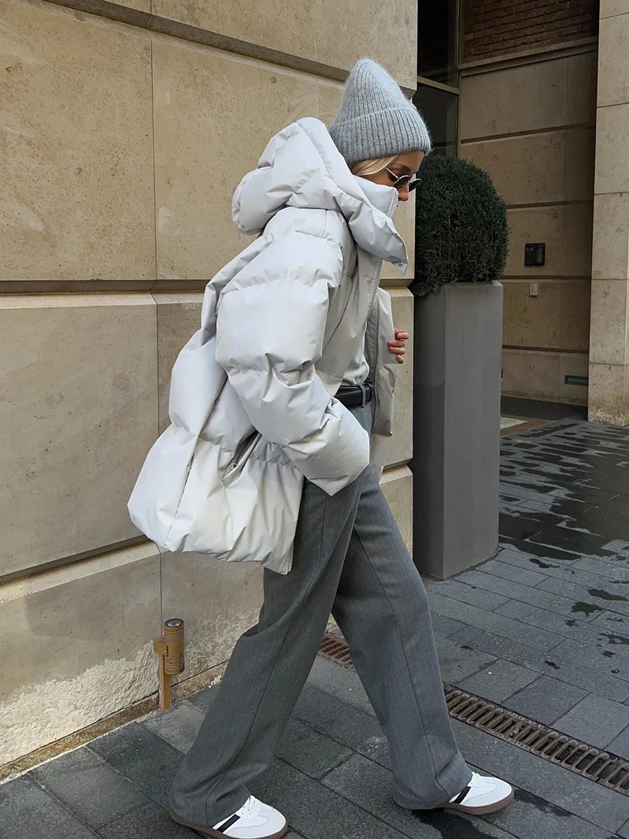 Talenza Cotton Loose Parka Retro Bakery Jacket Muselune