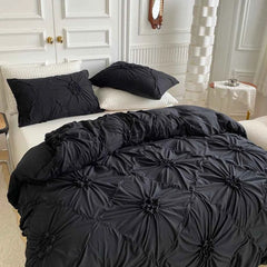 Big Pinch Pleat Duvet Cover – Soft Microfiber 3pcs Bedding Set - Muselune