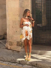 Printed Off-Shoulder Summer Dress
