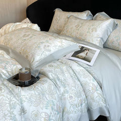 Luxury Fiber Soft Silky Duvet Flowers and Plants Bedding Set - Muselune
