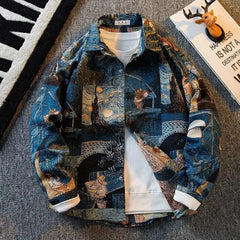 Muse Vintage Van Gogh Oil Painting Long-sleeved Shirt - Muselune