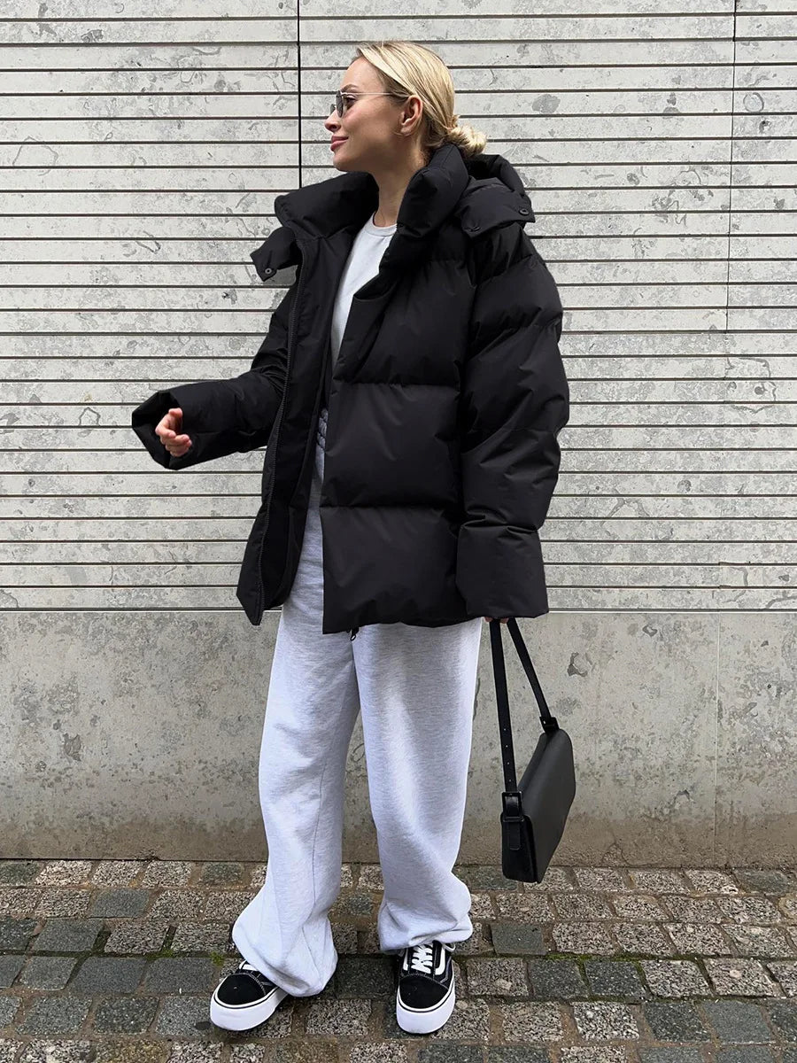 Talenza Cotton Loose Parka Retro Bakery Jacket Muselune