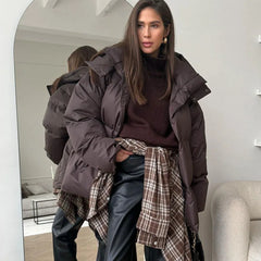Talenza Cotton Loose Parka Retro Bakery Jacket Muselune