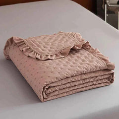 Cotton Pet-Friendly Bedspread with Ruffle Quilting for Cozy Comfort - Muselune