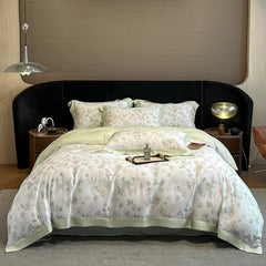 Luxury Fiber Soft Silky Duvet Flowers and Plants Bedding Set - Muselune