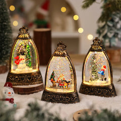 Christmas Decoration Santa Claus Cone Snow LED Table Lamp Muselune