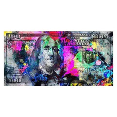 Art One Hundred Dollar Bills Canvas Paintings Modern Abstract Graffiti Money Poster Picture for Living Room Wall Decor Cuadros - Muselune