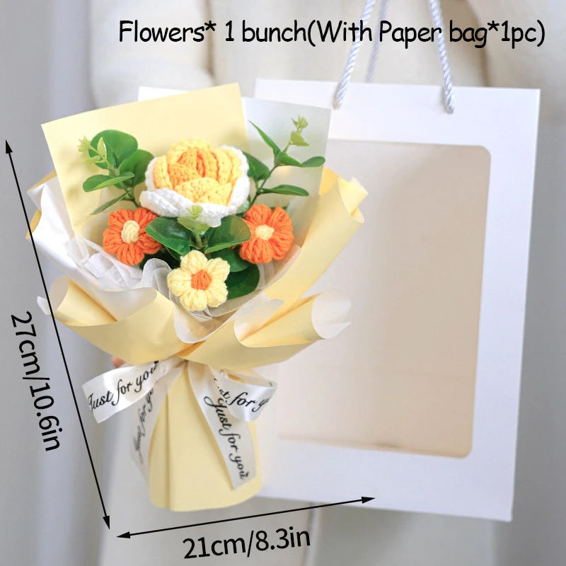 Bouquet Gift Knitted Flower Décor Soft Toys Muselune