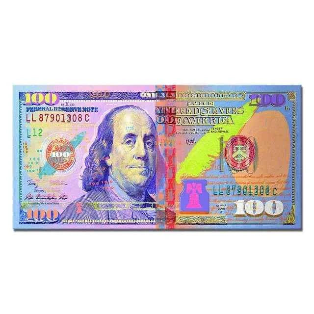 Art One Hundred Dollar Bills Canvas Paintings Modern Abstract Graffiti Money Poster Picture for Living Room Wall Decor Cuadros - Muselune