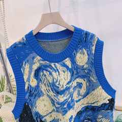 Muse Art The Starry Night Aesthetics Sweater Vest Muselune