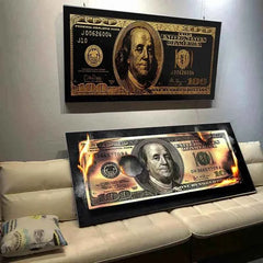 Art One Hundred Dollar Bills Canvas Paintings Modern Abstract Graffiti Money Poster Picture for Living Room Wall Decor Cuadros - Muselune