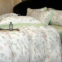 Luxury Fiber Soft Silky Duvet Flowers and Plants Bedding Set - Muselune