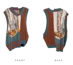 Muse Van Gogh Art Saint Remi Knitted Sweater Top - Muselune