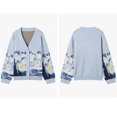 Muse Art Knitted Sweater Coat - Muselune