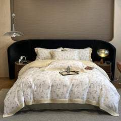 Luxury Fiber Soft Silky Duvet Flowers and Plants Bedding Set - Muselune