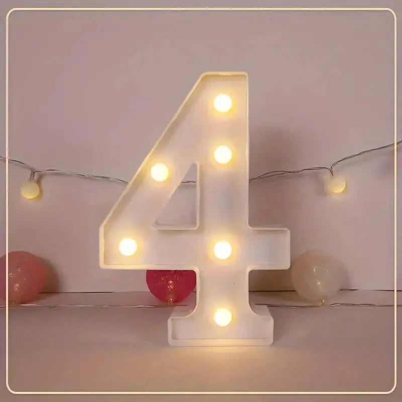 LED Letter & Number Light – Battery -Weddings & Parties - Muselune