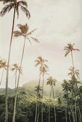 Tropical Surf Poster – Palm Tree & Surfboard Canvas Wall Ar - Muselune
