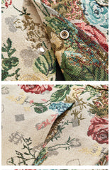 Spring Denim Jacket – Bold Rose Design - Muselune