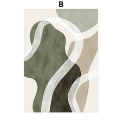 Scandinavian Minimalist Boho Canvas – Abstract HD Wall Art - Muselune