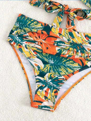 Sexy Two-Piece Swimsuit – Floral Print, Push-Up Fit - Muselune