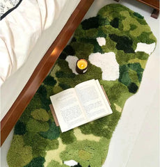 Forest Moss Flocking Ultra Soft Non-Slip Rug