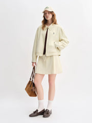 Plaid Patchwork Jacket Skirt Set - Muselune