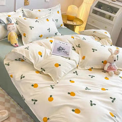 Cute Orange Cherry Cover Set | Soft & Cozy Bedding Kit - Muselune