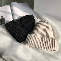 Solid Color Chenille Knitted Soft Leisure Hat Muselune