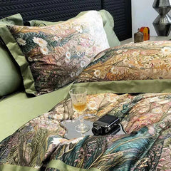 Egyptian Cotton Luxury Bedding 1000TC – Floral Digital Print Set - Muselune