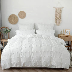 Luxury Bedding Set – Tufted Double Duvet Cover with Furbal - Muselune