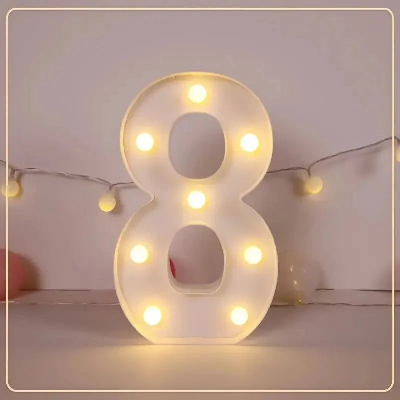 LED Letter & Number Light – Battery -Weddings & Parties - Muselune