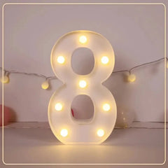 LED Letter & Number Light – Battery -Weddings & Parties - Muselune