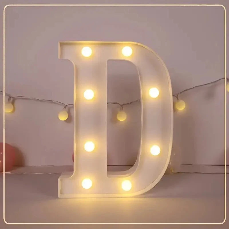 LED Letter & Number Light – Battery -Weddings & Parties - Muselune