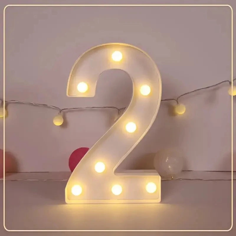 LED Letter & Number Light – Battery -Weddings & Parties - Muselune