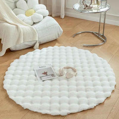 Luxury Faux Fur Round Rug – Soft, Plush & Non-Slip - Muselune
