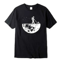 Cotton Space Loose O-neck T-shirt