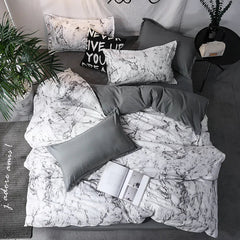 Rock Marble Duvet Comforter Bedding Set - Muselune