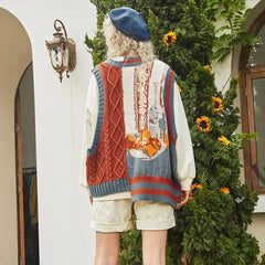 Muse Van Gogh Art Saint Remi Knitted Sweater Top - Muselune