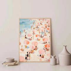 Summer Ocean Swimming Canvas – Modern Minimalist Wall Art - Muselune