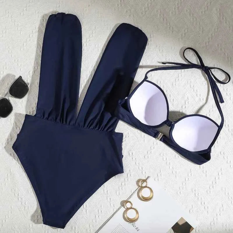 Steel Bracket Bikini Set – High Waist 2-Piece Push-Up - Muselune