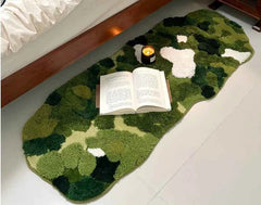 Forest Moss Flocking Ultra Soft Non-Slip Rug