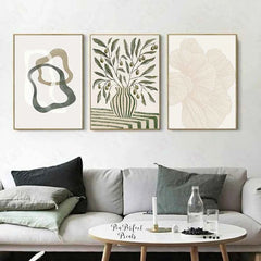 Scandinavian Minimalist Boho Canvas – Abstract HD Wall Art - Muselune